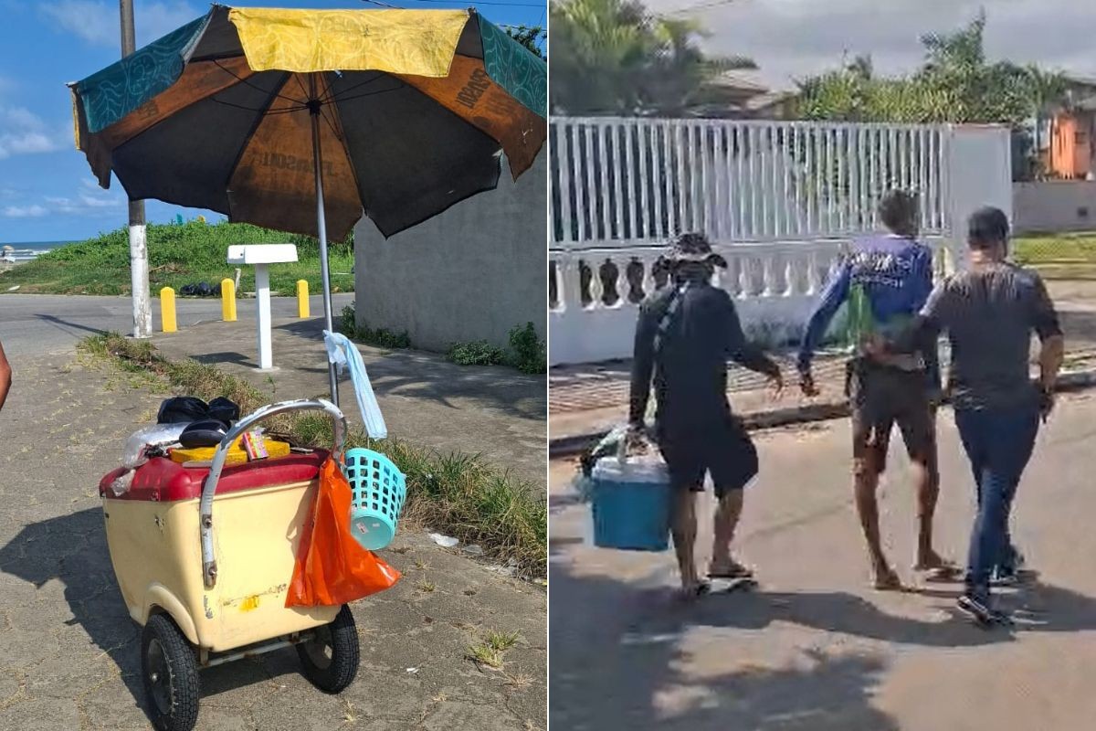 Investigadores disfarçados de turistas prendem traficante vendendo drogas em carrinho de sorvete na praia